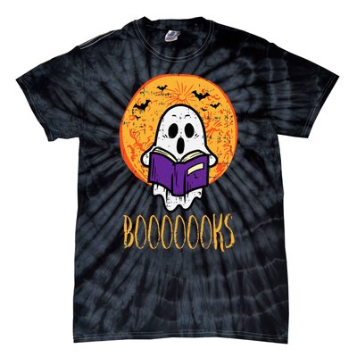 Spooky Tales Haunted Moon Ghosts and Halloween Reads Tie-Dye T-Shirt