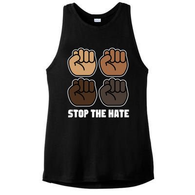 Stop The Hate Equal Rights Activist Gift Ladies PosiCharge Tri-Blend Wicking Tank