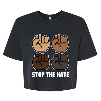 Stop The Hate Equal Rights Activist Gift Bella+Canvas Jersey Crop Tee