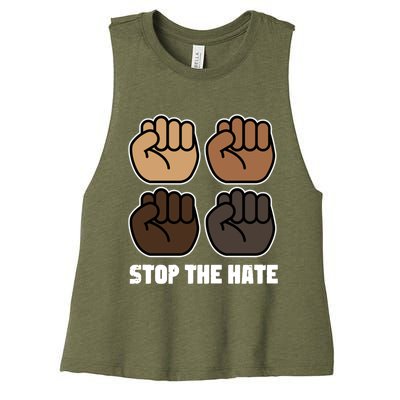 Stop The Hate Equal Rights Activist Gift Women's Racerback Cropped Tank