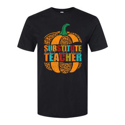 Substitute Teacher Halloween Thankful Grateful Pumpkin Softstyle CVC T-Shirt