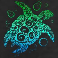 Sea Turtle Hawaiian Honu Long 11oz C Handle Ceramic Mug
