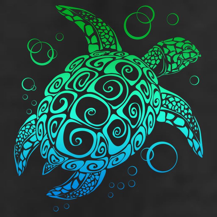 Sea Turtle Hawaiian Honu Long 11oz C Handle Ceramic Mug