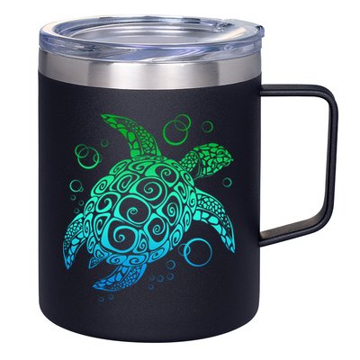 Sea Turtle Hawaiian Honu Long 12oz Stainless Steel Coffee Mug