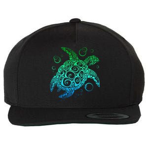 Sea Turtle Hawaiian Honu Long Wool Snapback Cap