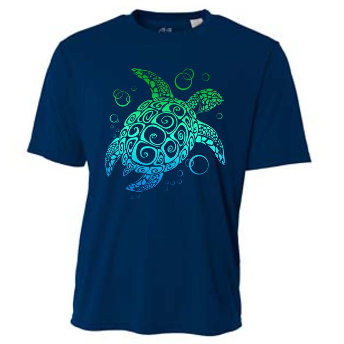 Sea Turtle Hawaiian Honu Long Cooling Performance Crew T-Shirt