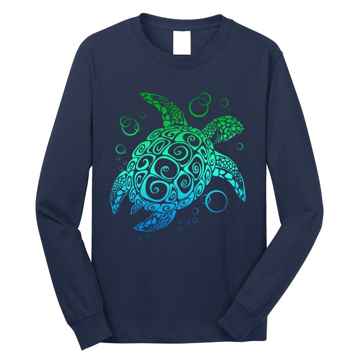 Sea Turtle Hawaiian Honu Long Long Sleeve Shirt