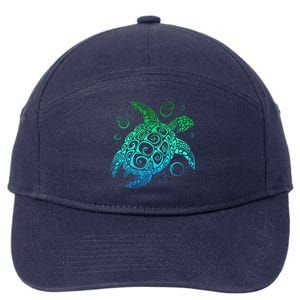 Sea Turtle Hawaiian Honu Long 7-Panel Snapback Hat