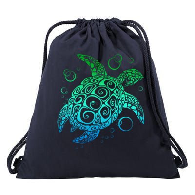 Sea Turtle Hawaiian Honu Long Drawstring Bag