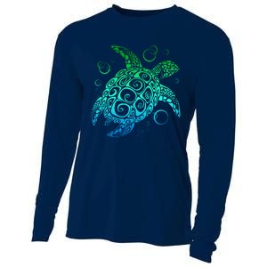 Sea Turtle Hawaiian Honu Long Cooling Performance Long Sleeve Crew