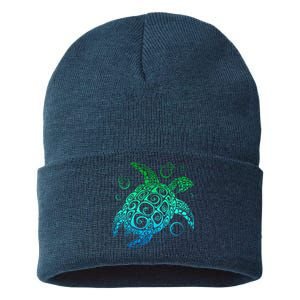 Sea Turtle Hawaiian Honu Long Sustainable Knit Beanie