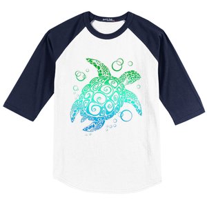 Sea Turtle Hawaiian Honu Long Baseball Sleeve Shirt