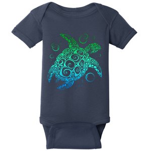 Sea Turtle Hawaiian Honu Long Baby Bodysuit