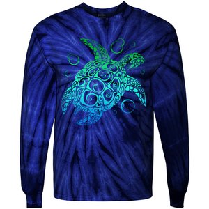 Sea Turtle Hawaiian Honu Long Tie-Dye Long Sleeve Shirt