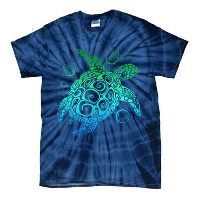 Sea Turtle Hawaiian Honu Long Tie-Dye T-Shirt