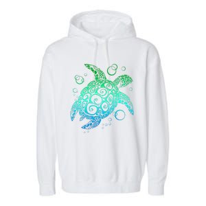 Sea Turtle Hawaiian Honu Long Garment-Dyed Fleece Hoodie