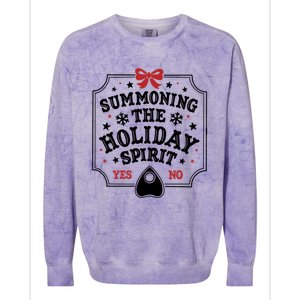 Summoning The Holiday Spirit Funny Christmas Meaningful Gift Colorblast Crewneck Sweatshirt