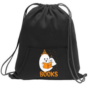 Spooky Tales Halloween Ghosts & Bookworms Sweatshirt Cinch Pack Bag