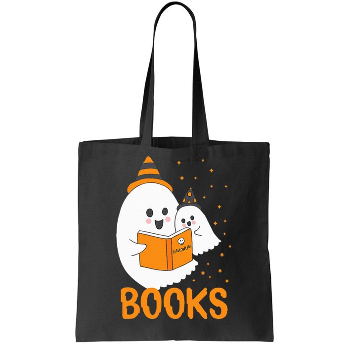 Spooky Tales Halloween Ghosts & Bookworms Tote Bag