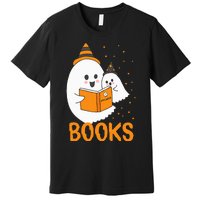 Spooky Tales Halloween Ghosts & Bookworms Premium T-Shirt