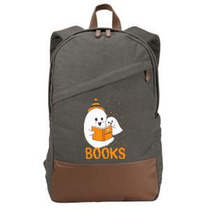 Spooky Tales Halloween Ghosts & Bookworms Cotton Canvas Backpack