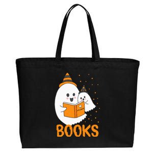 Spooky Tales Halloween Ghosts & Bookworms Cotton Canvas Jumbo Tote