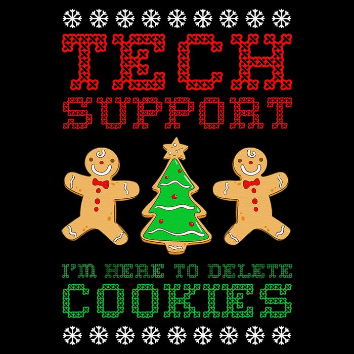 Support Tech Here To Delete Cookies Drawstring Bag