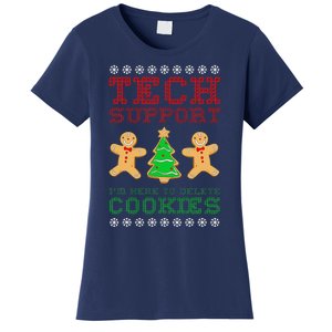 Support Tech Here To Delete Cookies Women's T-Shirt