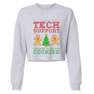 Support Tech Here To Delete Cookies Cropped Pullover Crew