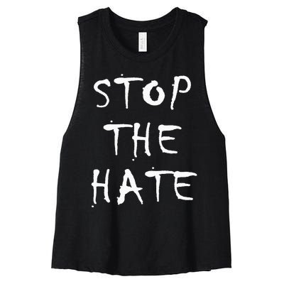 Stop The Hate Women's Racerback Cropped Tank