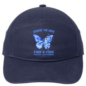 Spread The Hope Find A Cure Esophageal Cancer Awareness Cute Gift 7-Panel Snapback Hat