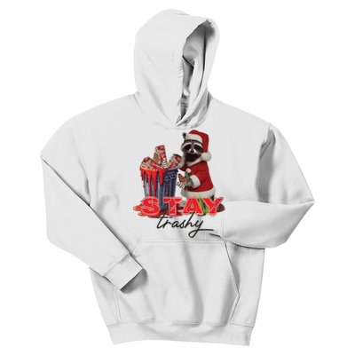 Stay Trashy Holiday Trash Panda Racoon Christmas Kids Hoodie