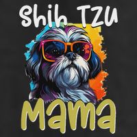 Shih Tzu Hsi Shih Dog Pet Dog Breed Shih Tzu Mom 7 Panel Mesh Trucker Snapback Hat
