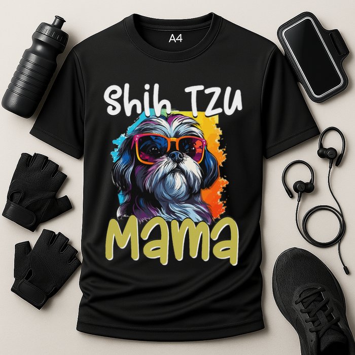 Shih Tzu Hsi Shih Dog Pet Dog Breed Shih Tzu Mom Cooling Performance Crew T-Shirt