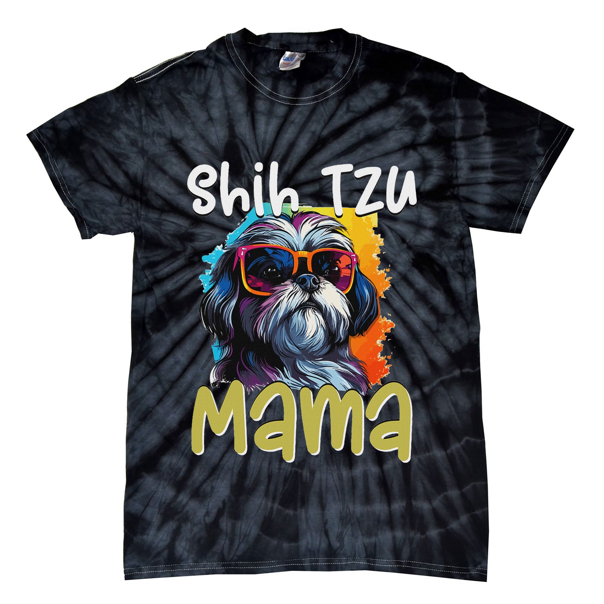 Shih Tzu Hsi Shih Dog Pet Dog Breed Shih Tzu Mom Tie-Dye T-Shirt