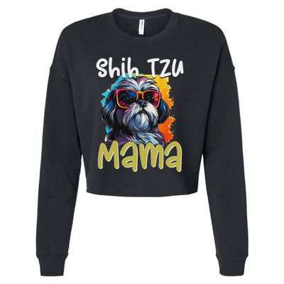 Shih Tzu Hsi Shih Dog Pet Dog Breed Shih Tzu Mom Cropped Pullover Crew