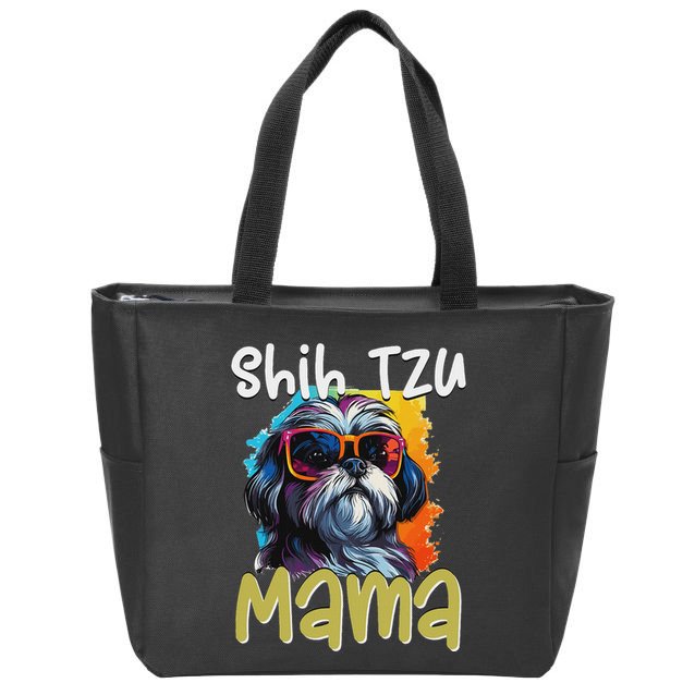 Shih Tzu Hsi Shih Dog Pet Dog Breed Shih Tzu Mom Zip Tote Bag