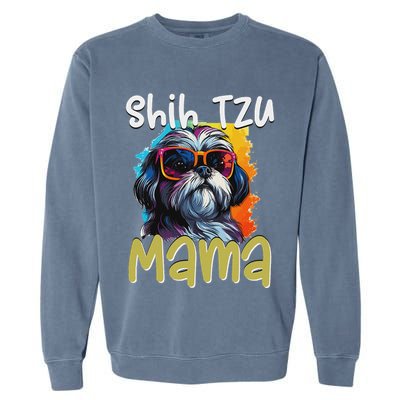 Shih Tzu Hsi Shih Dog Pet Dog Breed Shih Tzu Mom Garment-Dyed Sweatshirt
