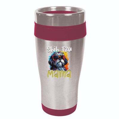 Shih Tzu Hsi Shih Dog Pet Dog Breed Shih Tzu Mom 16oz Travel Tumbler