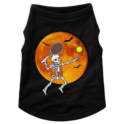 Skeleton Tennis Halloween Racket Ball Doggie Tank