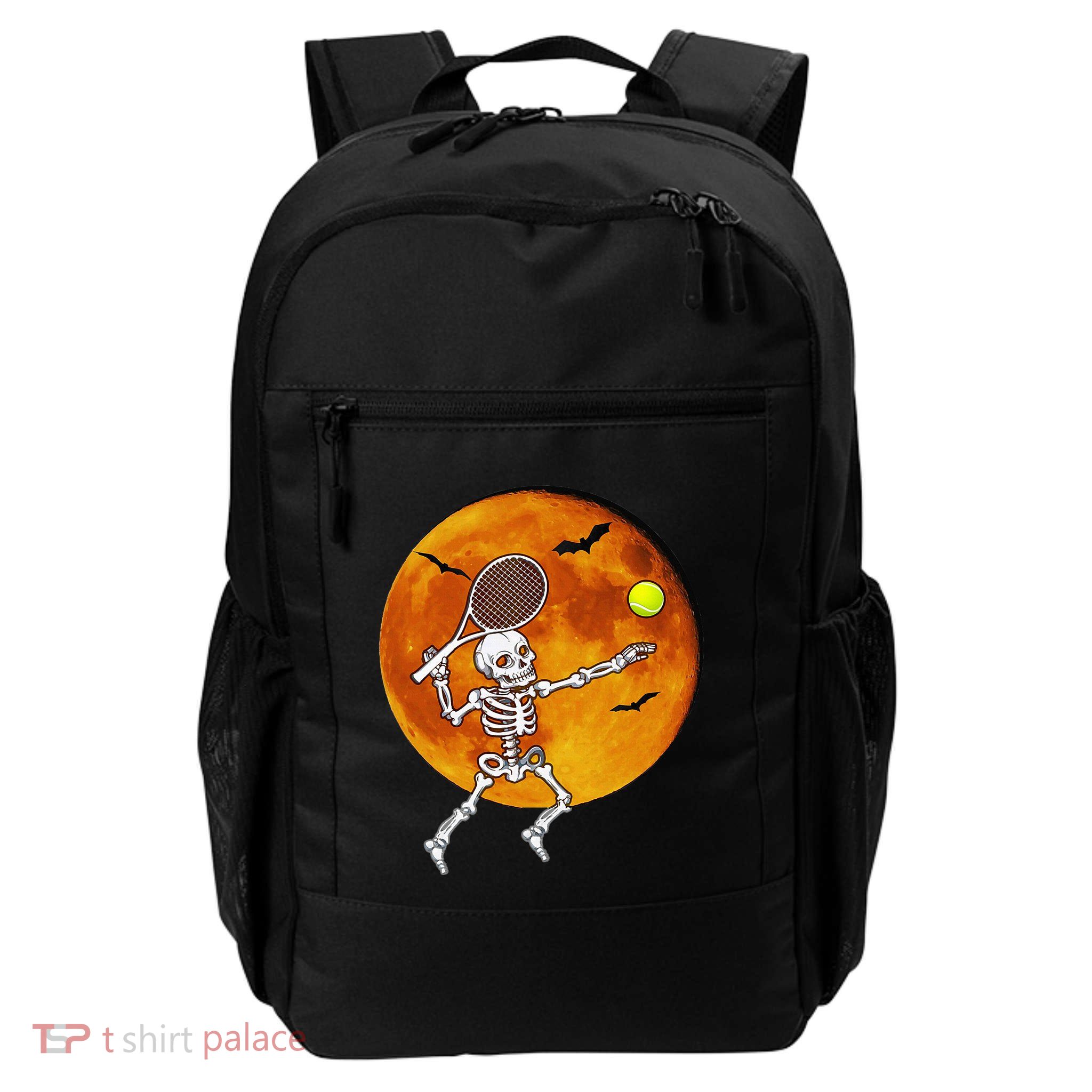 Skeleton Tennis Halloween Racket Ball Backpack