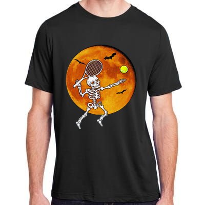 Skeleton Tennis Halloween Racket Ball Adult ChromaSoft Performance T-Shirt