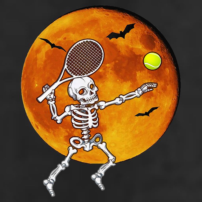 Skeleton Tennis Halloween Racket Ball 11oz C Handle Ceramic Mug