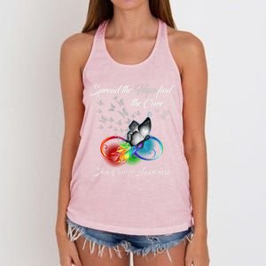 Spread The Hope Find The Cure Gift Women's Knotted Racerback Tank