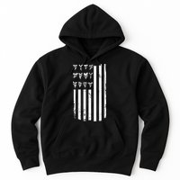 Shark Tooth Hunting American Flag Design For Fossil Hunter Hoodie