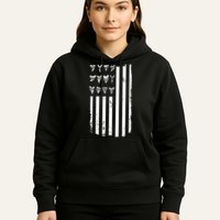 Shark Tooth Hunting American Flag Design For Fossil Hunter Hoodie