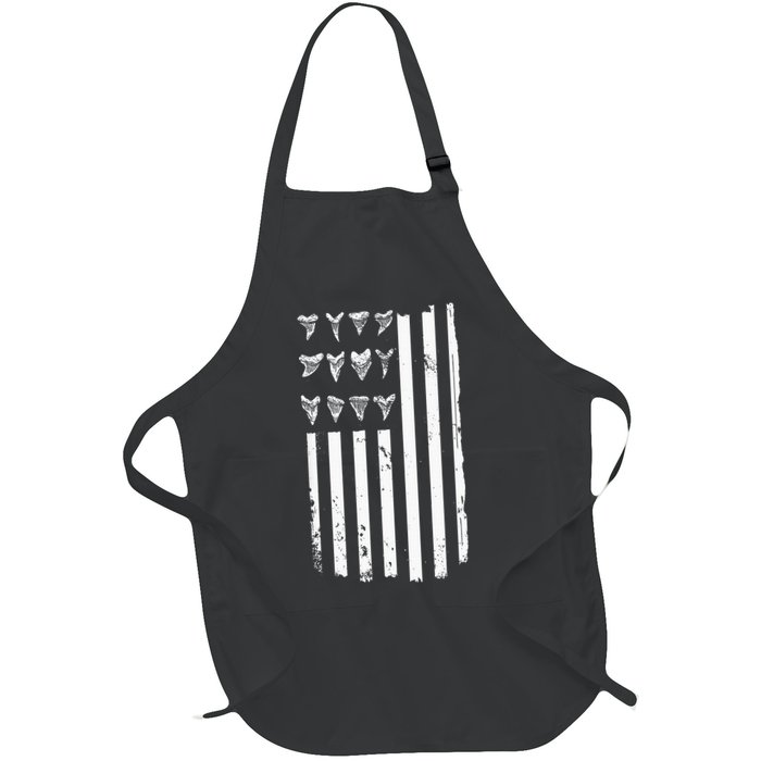 Shark Tooth Hunting American Flag Design For Fossil Hunter Apron