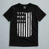 Shark Tooth Hunting American Flag Design For Fossil Hunter T-Shirt