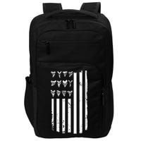 Shark Tooth Hunting American Flag Design For Fossil Hunter Impact Tech Backpack