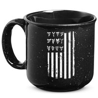 Shark Tooth Hunting American Flag Design For Fossil Hunter 15oz Campfire Ceramic Mug